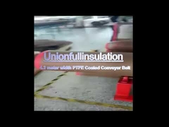 Bruine PTFE-gecoate glasvezelgaasweefsel transportband 4X4 mm