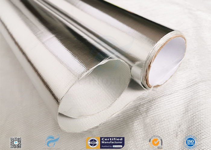 572℉ Aluminium Foil Fiberglass Fabric For Roof Heat Insulation Non Water Permeability